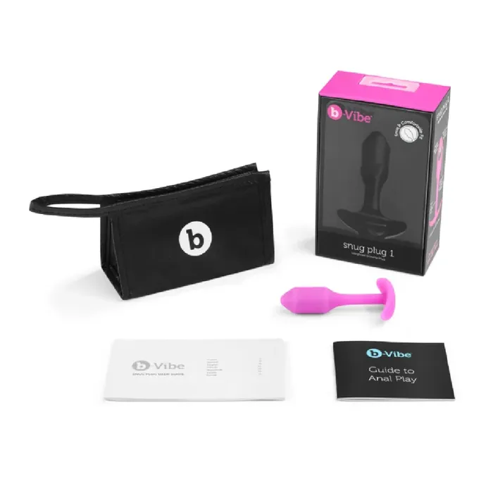 Anal BVibe Bvibe Snug Plug 1 Weighted Silicone Butt Plug 55 grams Fuchsia