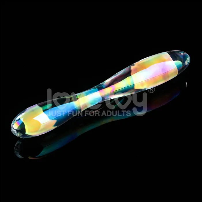 LOVETOY Dildos Twilight Gleam Glass Dildo Double Delight