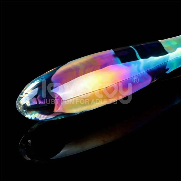LOVETOY Dildos Twilight Gleam Glass Dildo Double Delight