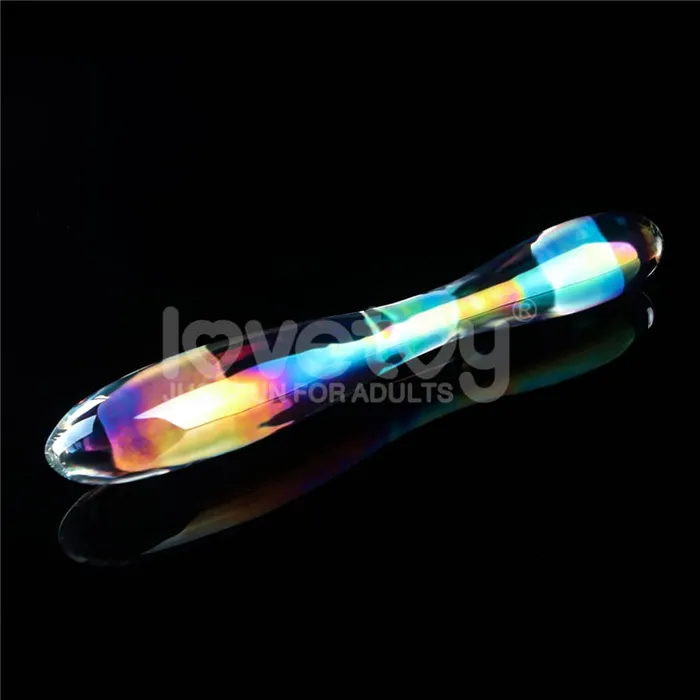 LOVETOY Dildos Twilight Gleam Glass Dildo Double Delight