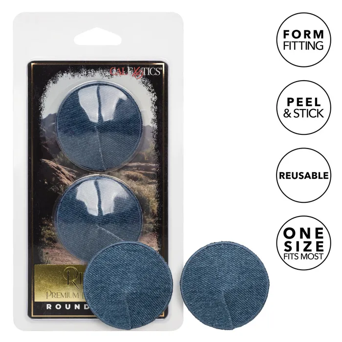 Vibrators CalExotics Ride Em Premium Denim Collection Round Pasties