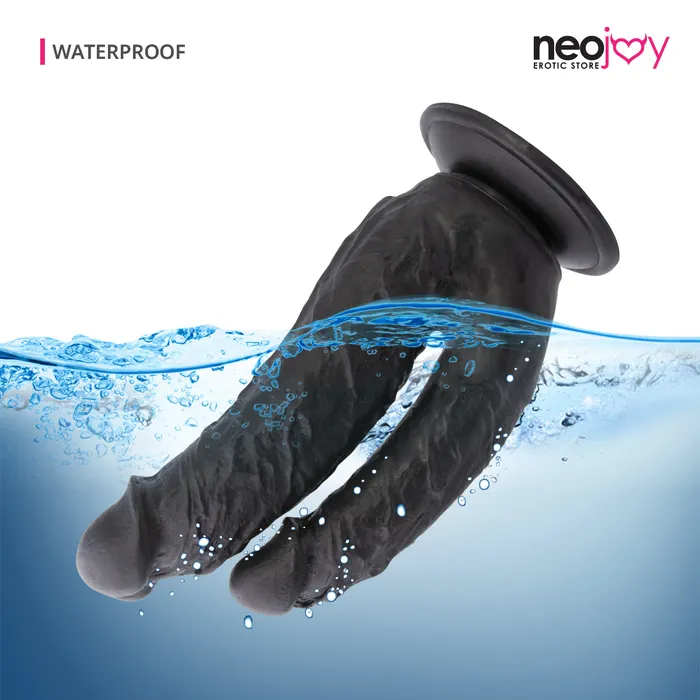 Neojoy Dildos Neojoy Double Dildo Large Black Realistic Dildo Dual Dong Strong Suction Cup and Balls Lifelike Gspot Anal Penetration Sex Toy