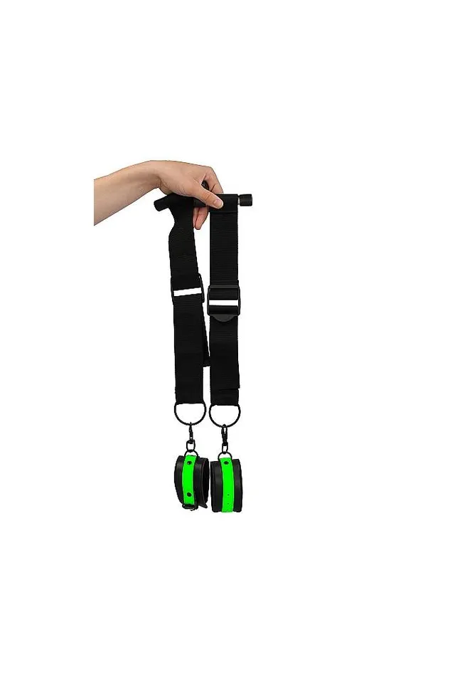 Dildos Shots Toys Ouch by Shots Toys Glow Door Restraint Kit Glow in the Dark