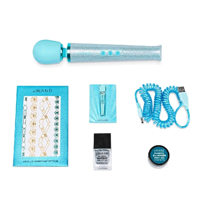 LE WAND Vibrators Le Wand All That Glimmers Set Blue