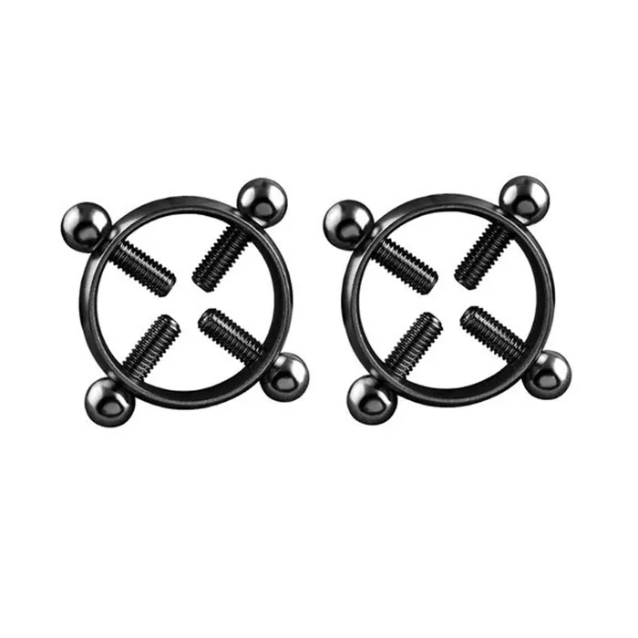 LAZADASEXTOYS Vibrators 1 paire 2 pices en acier inoxydable rond Non Piercing mamelon anneau bouclier corps Piercing bijoux mamelon pinces adulte jeu pour les femmes